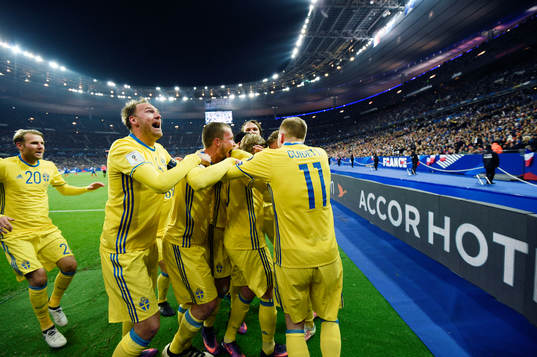 Sveriges Ola Toivonen, Andreas Granqvist, Jakob Johansson