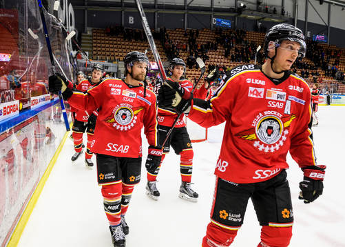 Luleås Craig Schira (v) och Brendan Mikkelson (h) jublar