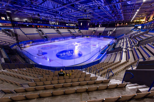 Generell interiör vy från Vida arena före