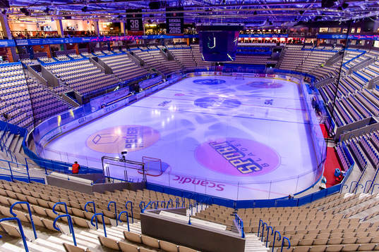 Generell interiör vy från Vida Arena före