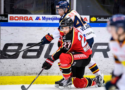 Djurgårdens Lukas Vejdemo och Luleås Brendan Mikkelson
