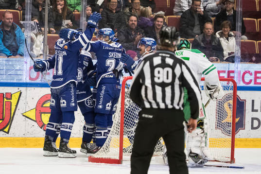 Leksands Martin Karlsson Isak Skedung jublar