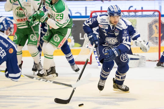 Leksands Eric Castonguay  i ishockeymatchen i SHL mellan