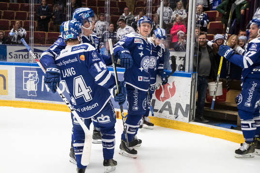Leksands Oskar Lang Olle Alsing Jesper Ollas jublar