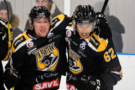 Panterns Robin Dahse och Oscar Nord jublar