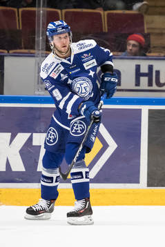 Leksands Alexander Ytterell  i ishockeymatchen i SHL mellan