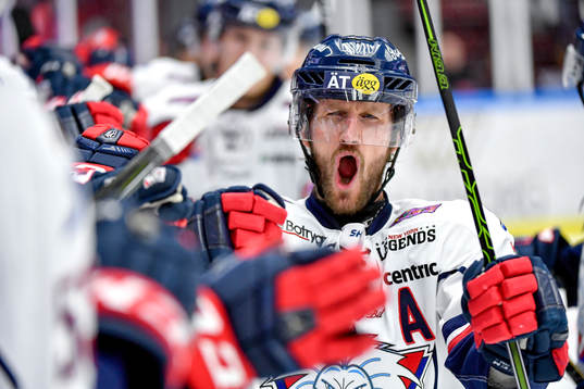 Linköpings Sebastian Karlsson jublar