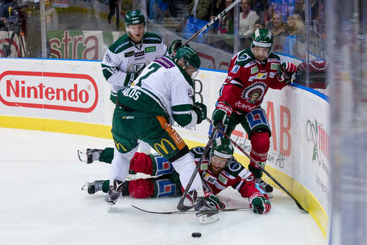 Färjestads Andreas Jämtin och Jonas Holös