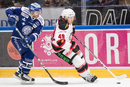 Leksands János Hári jagar Malmö Redhawks Rhett Rakhshani