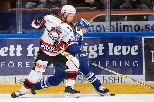 Malmö Redhawks Lars Bryggman och Leksands Markus Lauridsen