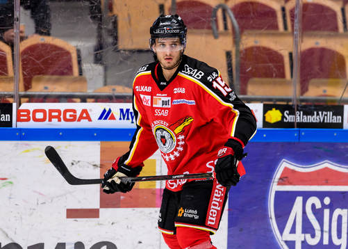 Luleås Christian Jaros på uppvärmningen