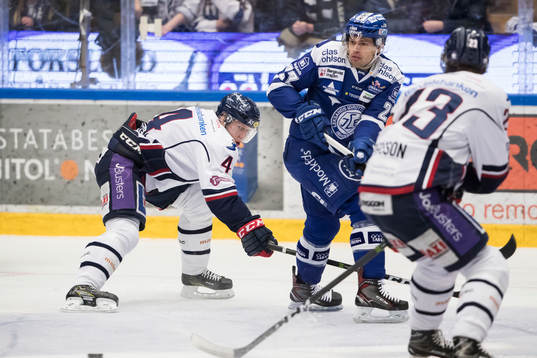 Leksands Eric Castonguay och Linköpings Niclas Lundgren  i