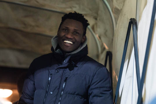  Djurgårdens nyblivna Kina-proffs Michael Olunga var på plats
