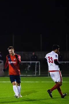Örgrytes Daniel Sliper jublar efter sitt 2-0-mål