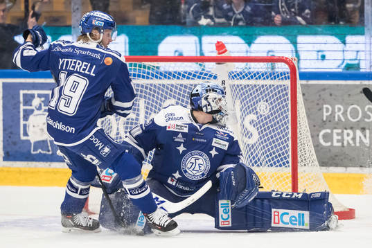 Leksands målvakt Henrik Haukeland och Leksands Alexander