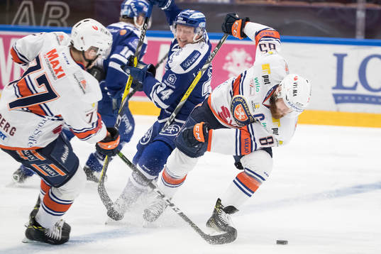 Växjös Liam Reddox och Pontus Netterberg och Leksands