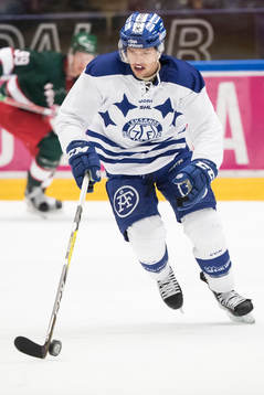 Leksands Eric Castonguay  i ishockeymatchen i SHL mellan