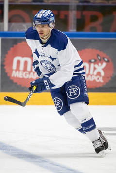 Leksands Eric Castonguay i ishockeymatchen i SHL mellan