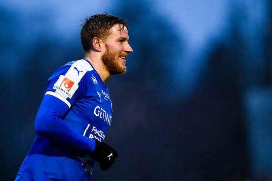 Halmstads Alexander Ruud Tveter jublar efter 2-0