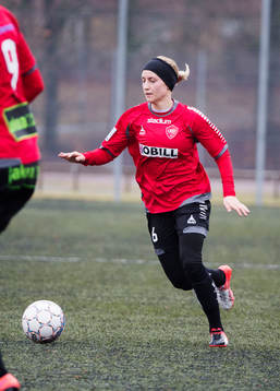s Sofia Wännerdahl under träningsmatchen i fotboll mellan LB07 och IFK Kalmar den 26 Februari 2017 i Malmö.