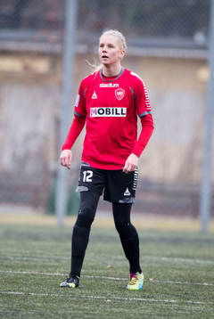 s Nellie Lilja under träningsmatchen i fotboll mellan LB07 och IFK Kalmar den 26 Februari 2017 i Malmö.