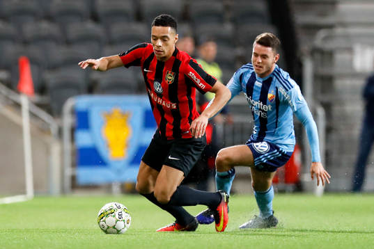 Brommapojkarnas Kevin Kabran och Djurgårdens Marcus Hansson