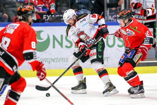 Malmö Redhawks Magnus Häggström och Örebros Glenn
