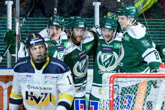 Färjestads Sebastian Erixon, Linus Persson, Gustaf Thorell