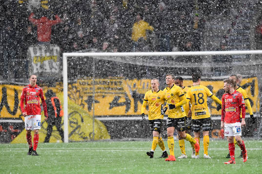 Elfsborgs Daniel Gustavsson jublar efter 5-1