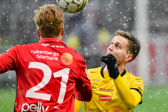 Falkenbergs Thomas Juel-Nielsen och Elfsborgs Oscar Iglicar