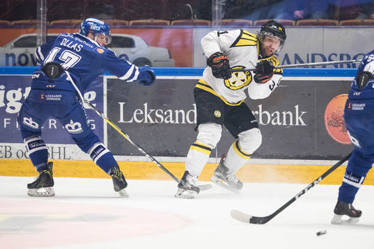 Leksands Jesper Ollas och Brynäs Jonathan Granström i