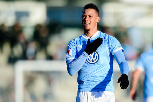 Malmö FFs Tobias Sana jublar efter 1-0