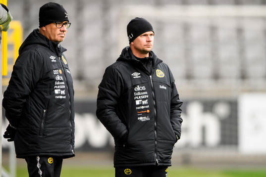 Elfsborgs tränare Tony Lundqvist och tränare Tobias Linderoth