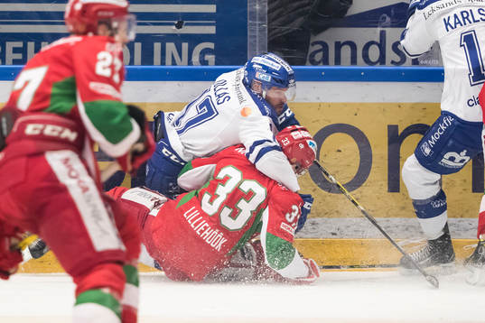 Leksands Jesper Ollas och Moras Joakim Lilliehöök  i