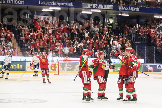 Moras Pierre Engvall Matias Lassen Emil Aronsson jublar