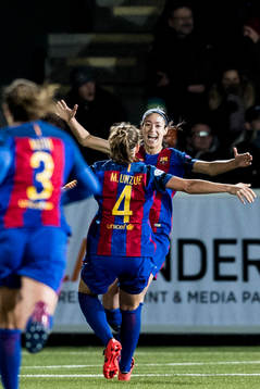 Barcelonas Leila Ouahabi jublar mot Marta Unzue