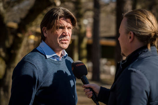 Djurgårdens sportchef Bosse Andersson efter  presentationen av Jonas Olsson som nyförvärv