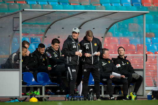 GAIS tränare Benjamin Westman och assisterande tränare Patrik Ingelsten
