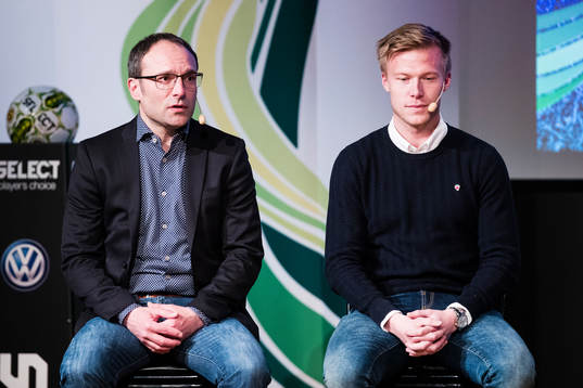 Helsingborgs tränare, Per-Ola Ljung och Andreas Landgren