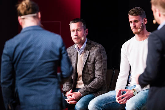 Örgrytes tränare Marcus Lantz och Johan Hammar