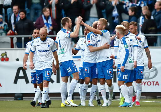 Norrköpings spelare jublar