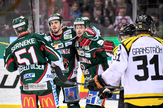 Frölundas Mats Rosseli Olsen, Sebastian Stålberg och