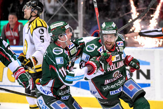 Frölundas Joel Lundqvist jublar