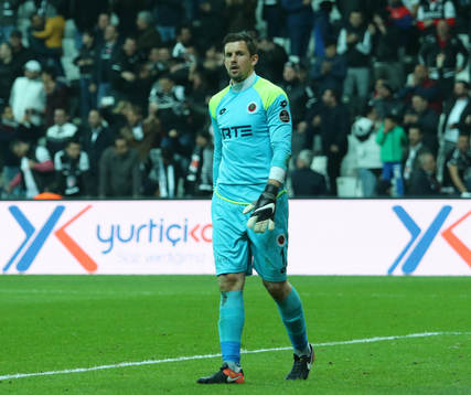   Genclerbirligi Goalkeeper Johannes Hopf  during the Turkey superlig match between Besiktas and Genclerbirligi at Vodafone Arena in Istanbul , Turkey on April 02 , 2017.