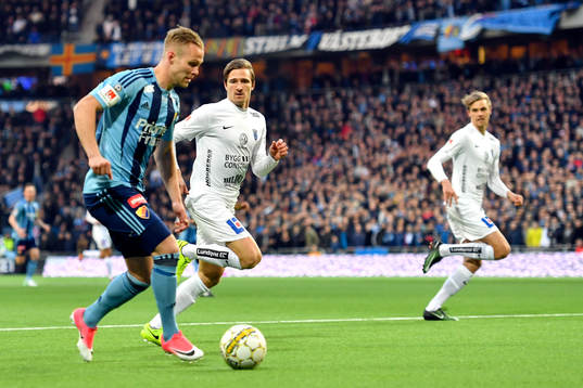 Djurgårdens Gustav Engvall och Sirius Jesper Arvidsson