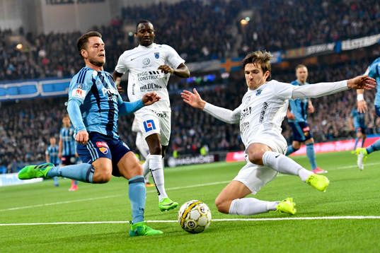 Djurgårdens Kerim Mrabti  och Sirius Jesper Arvidsson