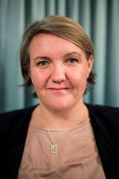 Linda Wijkström, Generalsekreterare Elitfotboll Dam poserar för ett porträtt