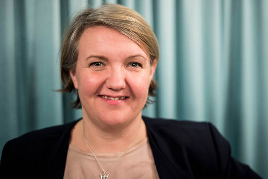 Linda Wijkström, Generalsekreterare Elitfotboll Dam poserar för ett porträtt
