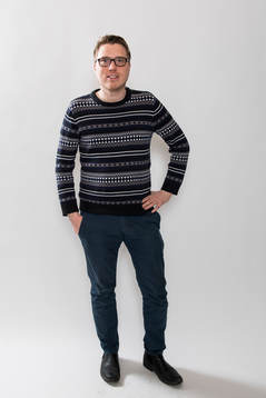Radiosportens Andreas Lundin poserar för ett porträtt
