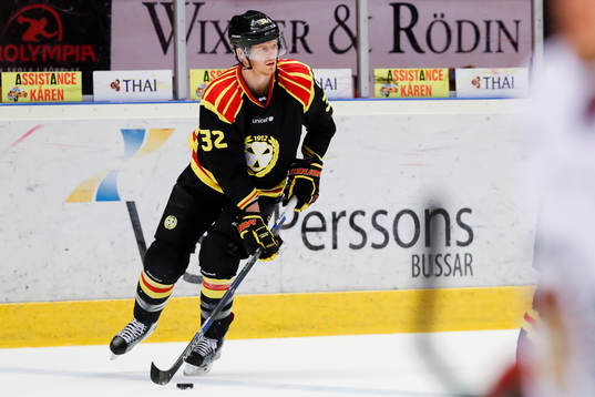 Brynäs Nick Johnson före semifinal 4 i SM-slutspelet i